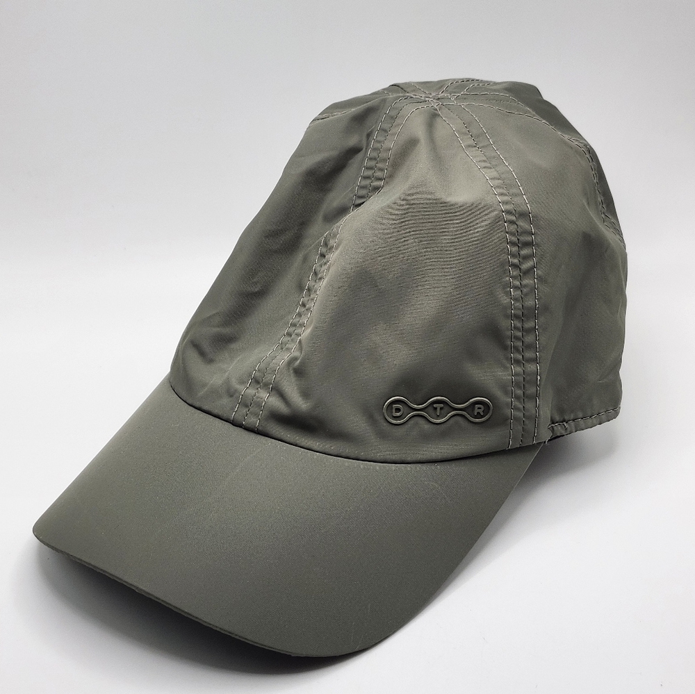 Olive Green Cap with Logo DTR. 100% Recycled Nylon Simple & Sleek! New W TAGS